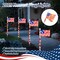 4 Pack Solar American Flag Lights - Outdoor 4th of July Yard Decorations, 1200mAh Garden Flag Lights, 27in Waterproof USA Flag Pathway Light,Independence Day & Memorial Day Lawn Decor